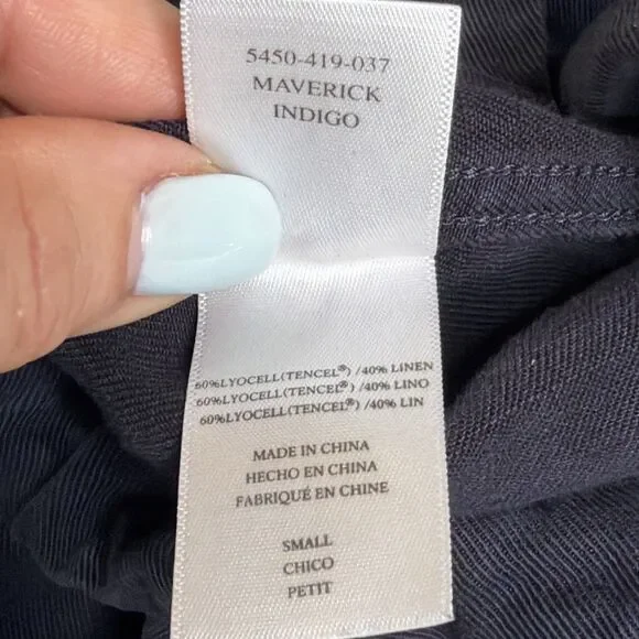 Rails Maverick Military Style Jacket S Indigo Aviation Utility Tencel Coastal - Picture 8 of 9